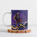 Personalized Gold Coast Titans Ceramic Mug Aboriginal Dot Art - Dreamtime Rugby Mascot