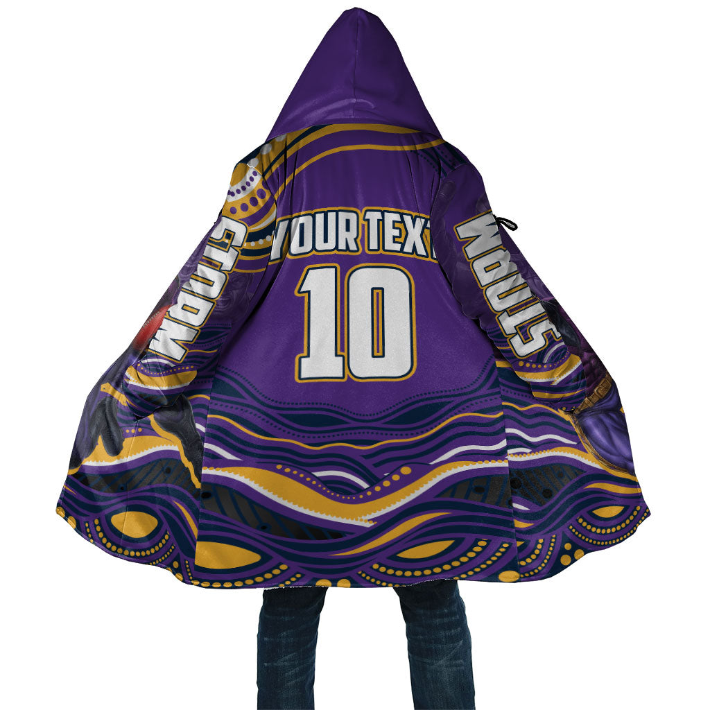 Personalized Gold Coast Titans Cloak Aboriginal Dot Art - Dreamtime Rugby Mascot