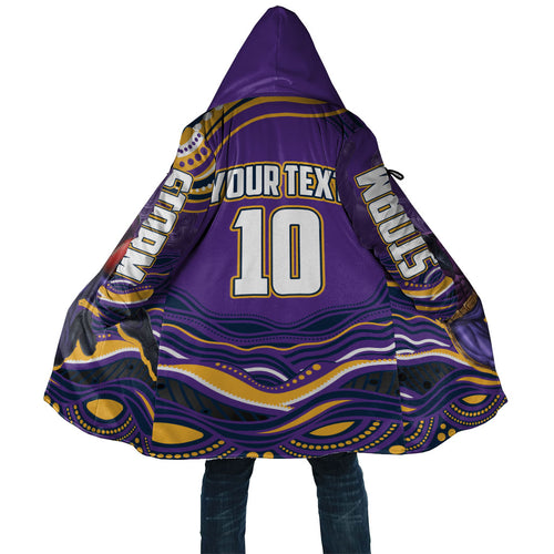 Personalized Gold Coast Titans Cloak Aboriginal Dot Art - Dreamtime Rugby Mascot