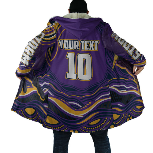 Personalized Gold Coast Titans Cloak Aboriginal Dot Art - Dreamtime Rugby Mascot
