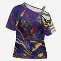 Personalized Gold Coast Titans Cross Shoulder Shirt Aboriginal Dot Art - Dreamtime Rugby Mascot