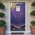 Personalized Gold Coast Titans Door Cover Aboriginal Dot Art - Dreamtime Rugby Mascot