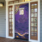 Personalized Gold Coast Titans Door Cover Aboriginal Dot Art - Dreamtime Rugby Mascot