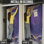 Personalized Gold Coast Titans Door Cover Aboriginal Dot Art - Dreamtime Rugby Mascot