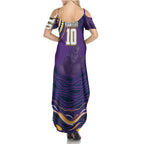 Personalized Gold Coast Titans Family Matching Summer Maxi Dress and Hawaiian Shirt Aboriginal Dot Art - Dreamtime Rugby Mascot