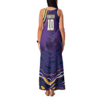 Personalized Gold Coast Titans Family Matching Tank Maxi Dress and Hawaiian Shirt Aboriginal Dot Art - Dreamtime Rugby Mascot