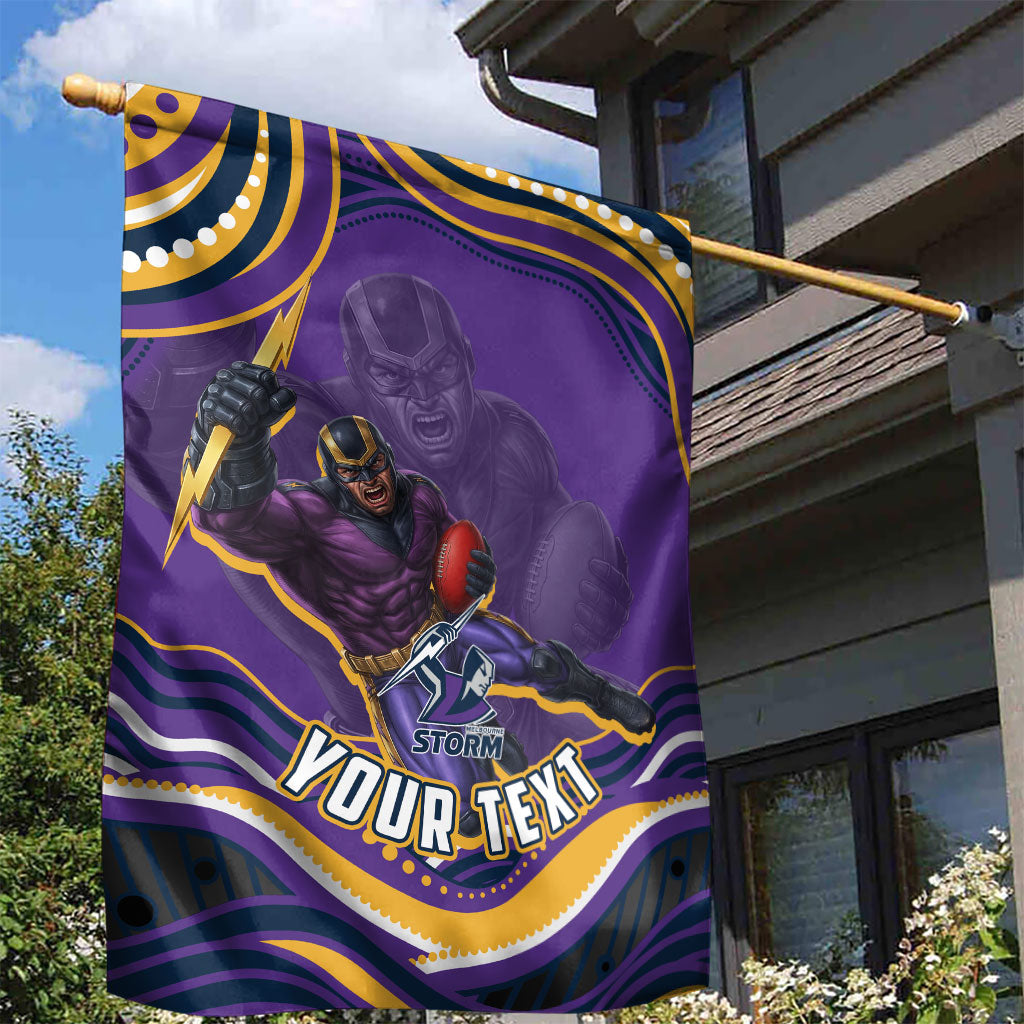 Personalized Gold Coast Titans Garden Flag Aboriginal Dot Art - Dreamtime Rugby Mascot