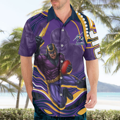 Personalized Gold Coast Titans Hawaiian Shirt Aboriginal Dot Art - Dreamtime Rugby Mascot