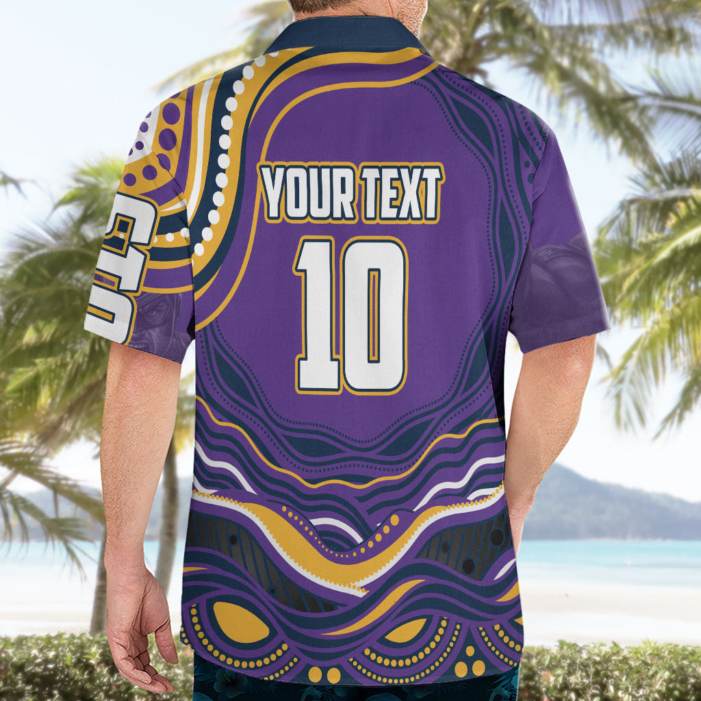 Personalized Gold Coast Titans Hawaiian Shirt Aboriginal Dot Art - Dreamtime Rugby Mascot