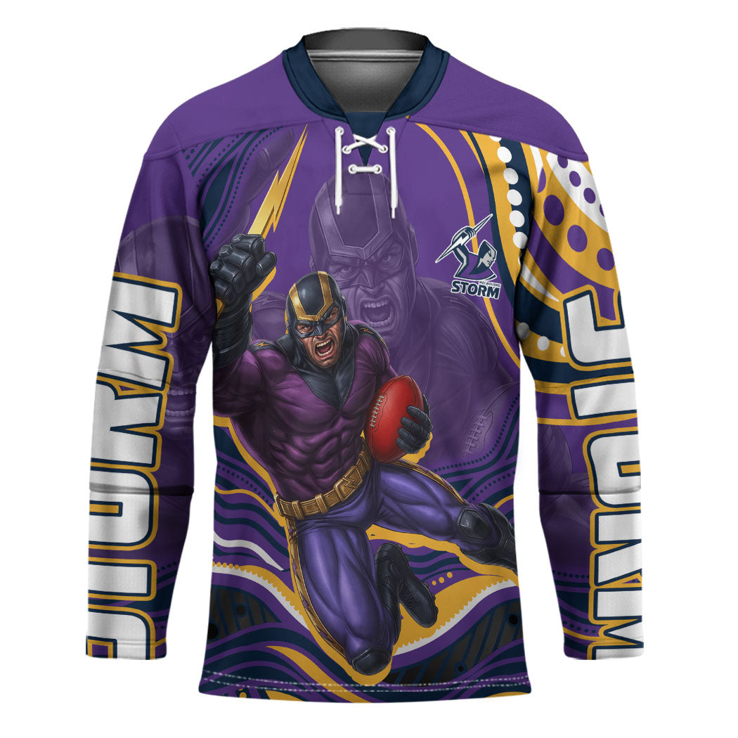 Personalized Gold Coast Titans Hockey Jersey Aboriginal Dot Art - Dreamtime Rugby Mascot