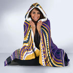 Personalized Gold Coast Titans Hooded Blanket Aboriginal Dot Art - Dreamtime Rugby Mascot