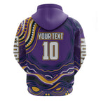 Personalized Gold Coast Titans Hoodie Aboriginal Dot Art - Dreamtime Rugby Mascot