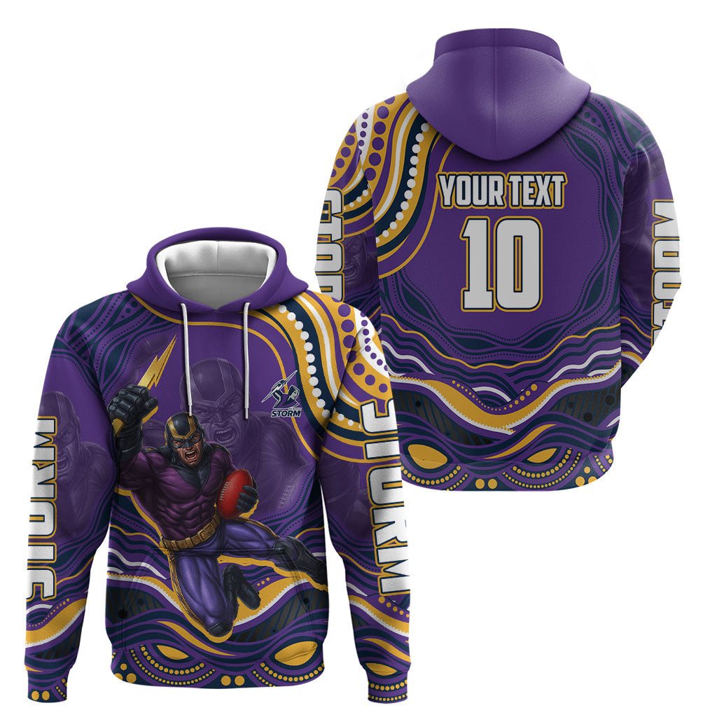 Personalized Gold Coast Titans Hoodie Aboriginal Dot Art - Dreamtime Rugby Mascot