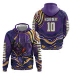Personalized Gold Coast Titans Hoodie Aboriginal Dot Art - Dreamtime Rugby Mascot