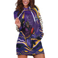 Personalized Gold Coast Titans Hoodie Dress Aboriginal Dot Art - Dreamtime Rugby Mascot