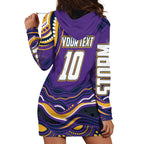 Personalized Gold Coast Titans Hoodie Dress Aboriginal Dot Art - Dreamtime Rugby Mascot