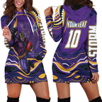 Personalized Gold Coast Titans Hoodie Dress Aboriginal Dot Art - Dreamtime Rugby Mascot