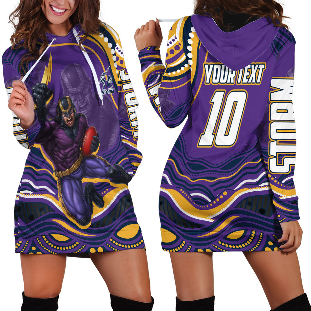 Personalized Gold Coast Titans Hoodie Dress Aboriginal Dot Art - Dreamtime Rugby Mascot