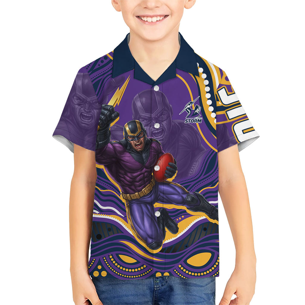 Personalized Gold Coast Titans Kid Hawaiian Shirt Aboriginal Dot Art - Dreamtime Rugby Mascot