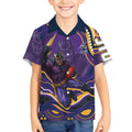 Personalized Gold Coast Titans Kid Hawaiian Shirt Aboriginal Dot Art - Dreamtime Rugby Mascot