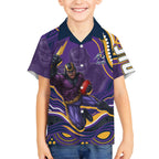 Personalized Gold Coast Titans Kid Hawaiian Shirt Aboriginal Dot Art - Dreamtime Rugby Mascot