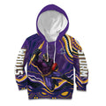 Personalized Gold Coast Titans Kid Hoodie Aboriginal Dot Art - Dreamtime Rugby Mascot