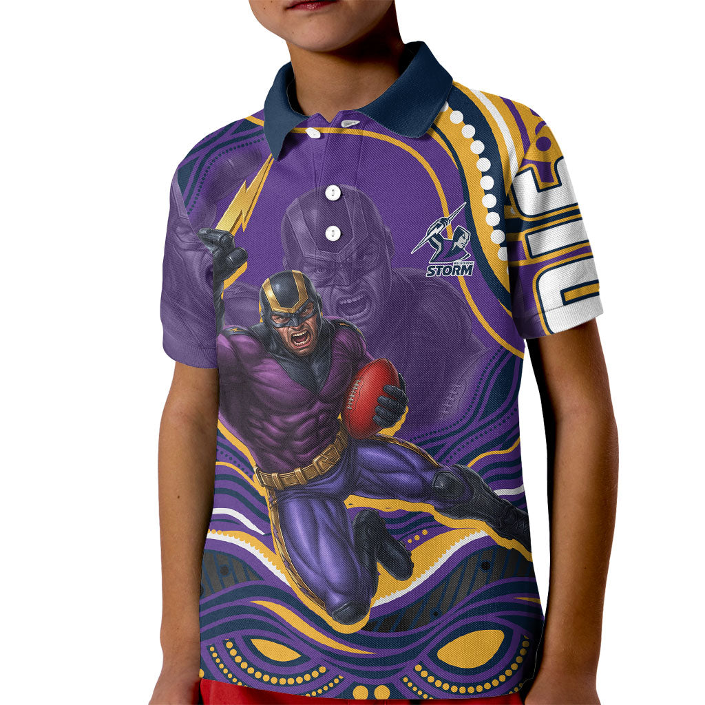 Personalized Gold Coast Titans Kid Polo Shirt Aboriginal Dot Art - Dreamtime Rugby Mascot