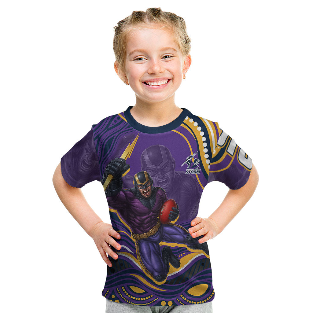 Personalized Gold Coast Titans Kid T Shirt Aboriginal Dot Art - Dreamtime Rugby Mascot