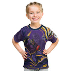 Personalized Gold Coast Titans Kid T Shirt Aboriginal Dot Art - Dreamtime Rugby Mascot