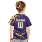 Personalized Gold Coast Titans Kid T Shirt Aboriginal Dot Art - Dreamtime Rugby Mascot
