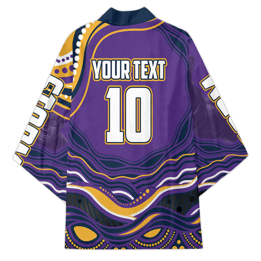 Personalized Gold Coast Titans Kimono Aboriginal Dot Art - Dreamtime Rugby Mascot