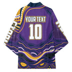 Personalized Gold Coast Titans Kimono Aboriginal Dot Art - Dreamtime Rugby Mascot