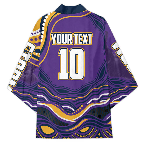 Personalized Gold Coast Titans Kimono Aboriginal Dot Art - Dreamtime Rugby Mascot