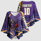 Personalized Gold Coast Titans Kimono Sleeve Blouse Aboriginal Dot Art - Dreamtime Rugby Mascot