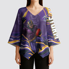 Personalized Gold Coast Titans Kimono Sleeve Blouse Aboriginal Dot Art - Dreamtime Rugby Mascot