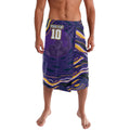 Personalized Gold Coast Titans Lavalava Aboriginal Dot Art - Dreamtime Rugby Mascot