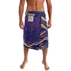 Personalized Gold Coast Titans Lavalava Aboriginal Dot Art - Dreamtime Rugby Mascot