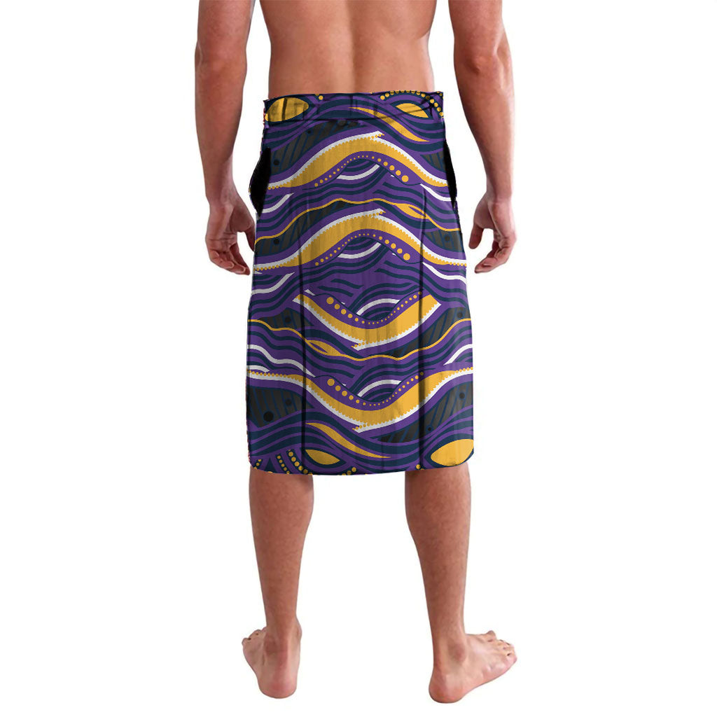 Personalized Gold Coast Titans Lavalava Aboriginal Dot Art - Dreamtime Rugby Mascot