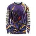 Personalized Gold Coast Titans Long Sleeve Shirt Aboriginal Dot Art - Dreamtime Rugby Mascot