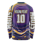 Personalized Gold Coast Titans Long Sleeve Shirt Aboriginal Dot Art - Dreamtime Rugby Mascot