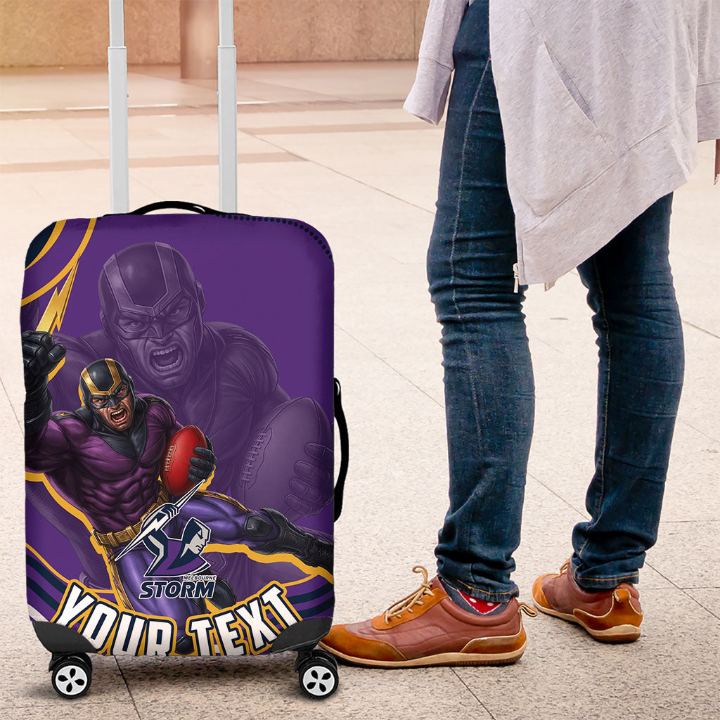 Personalized Gold Coast Titans Luggage Cover Aboriginal Dot Art - Dreamtime Rugby Mascot