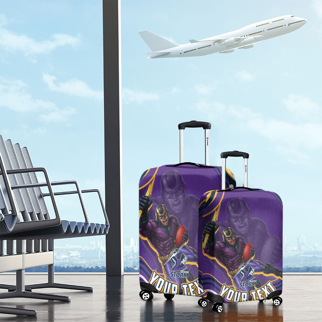 Personalized Gold Coast Titans Luggage Cover Aboriginal Dot Art - Dreamtime Rugby Mascot