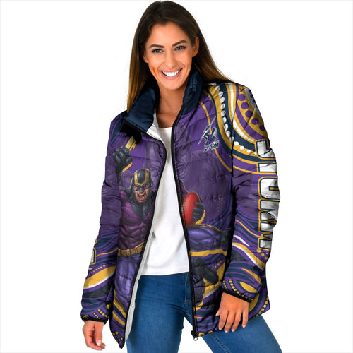 Personalized Gold Coast Titans Padded Jacket Aboriginal Dot Art - Dreamtime Rugby Mascot