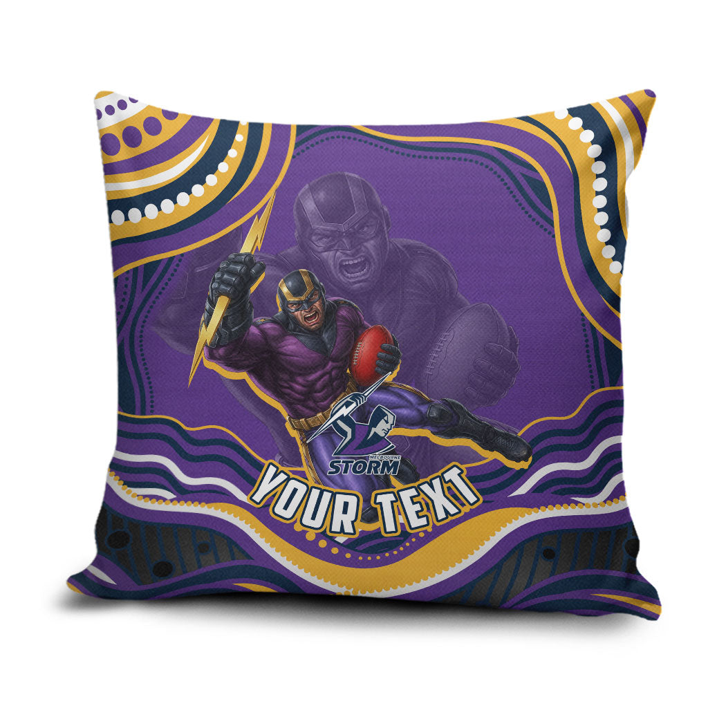Personalized Gold Coast Titans Pillow Cover Aboriginal Dot Art - Dreamtime Rugby Mascot