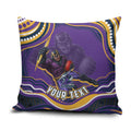 Personalized Gold Coast Titans Pillow Cover Aboriginal Dot Art - Dreamtime Rugby Mascot