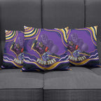 Personalized Gold Coast Titans Pillow Cover Aboriginal Dot Art - Dreamtime Rugby Mascot