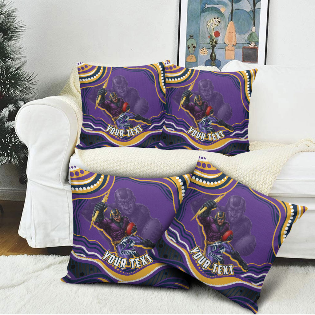 Personalized Gold Coast Titans Pillow Cover Aboriginal Dot Art - Dreamtime Rugby Mascot