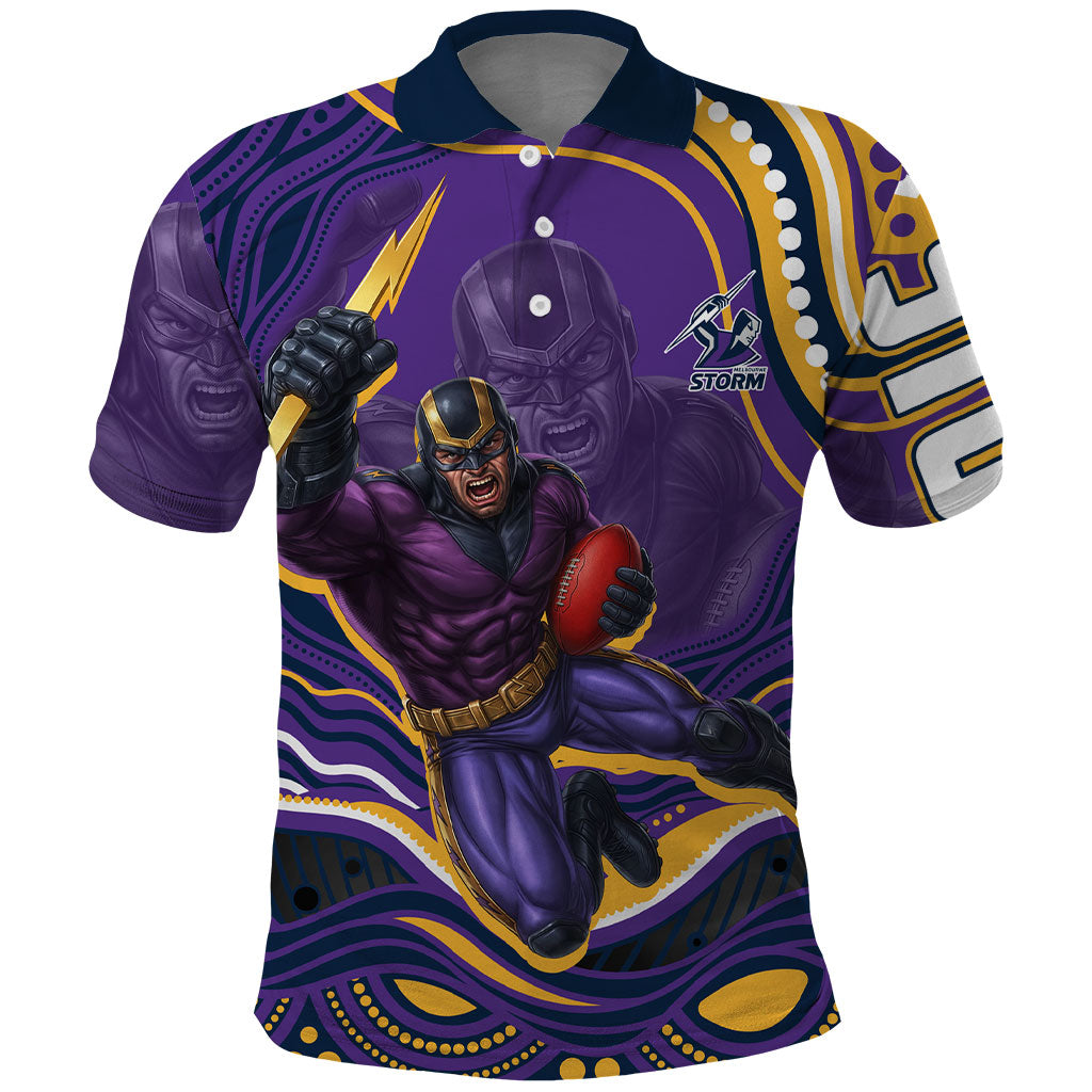 Personalized Gold Coast Titans Polo Shirt Aboriginal Dot Art - Dreamtime Rugby Mascot