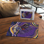 Personalized Gold Coast Titans Puzzle Aboriginal Dot Art - Dreamtime Rugby Mascot