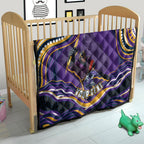 Personalized Gold Coast Titans Quilt Aboriginal Dot Art - Dreamtime Rugby Mascot
